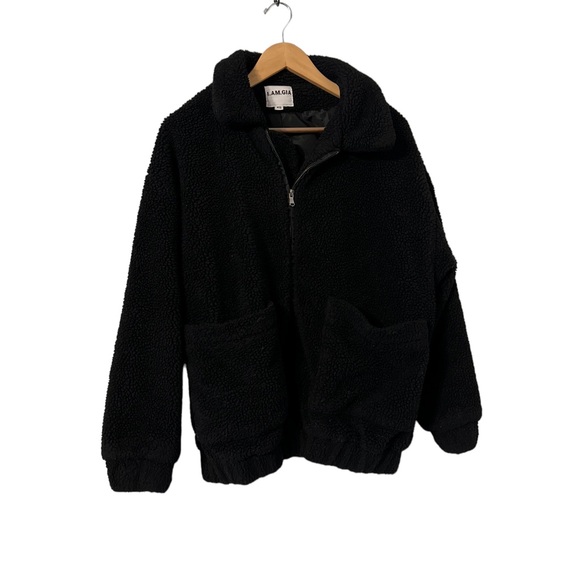 I.AM.GIA Pixie Black Sherpa Teddy Coat Jacket - Picture 9 of 9